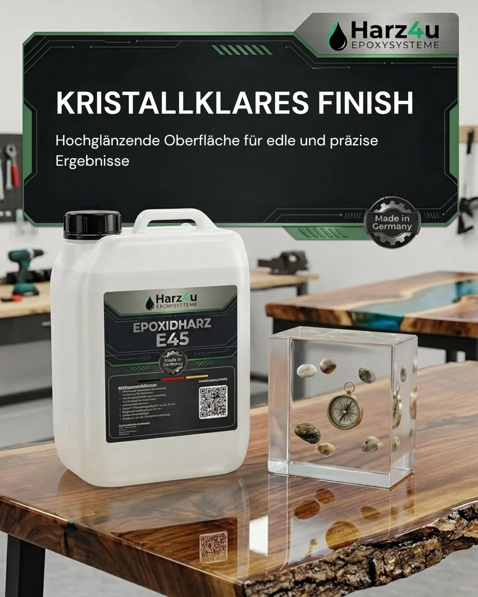 Fair MP-Chem Epoxidharz Set - 3kg Set – Transparentes Resin Gießharz mit Härter – Epoxy Resin für Holz, Kunstharz Gießen & Bastelprojekte