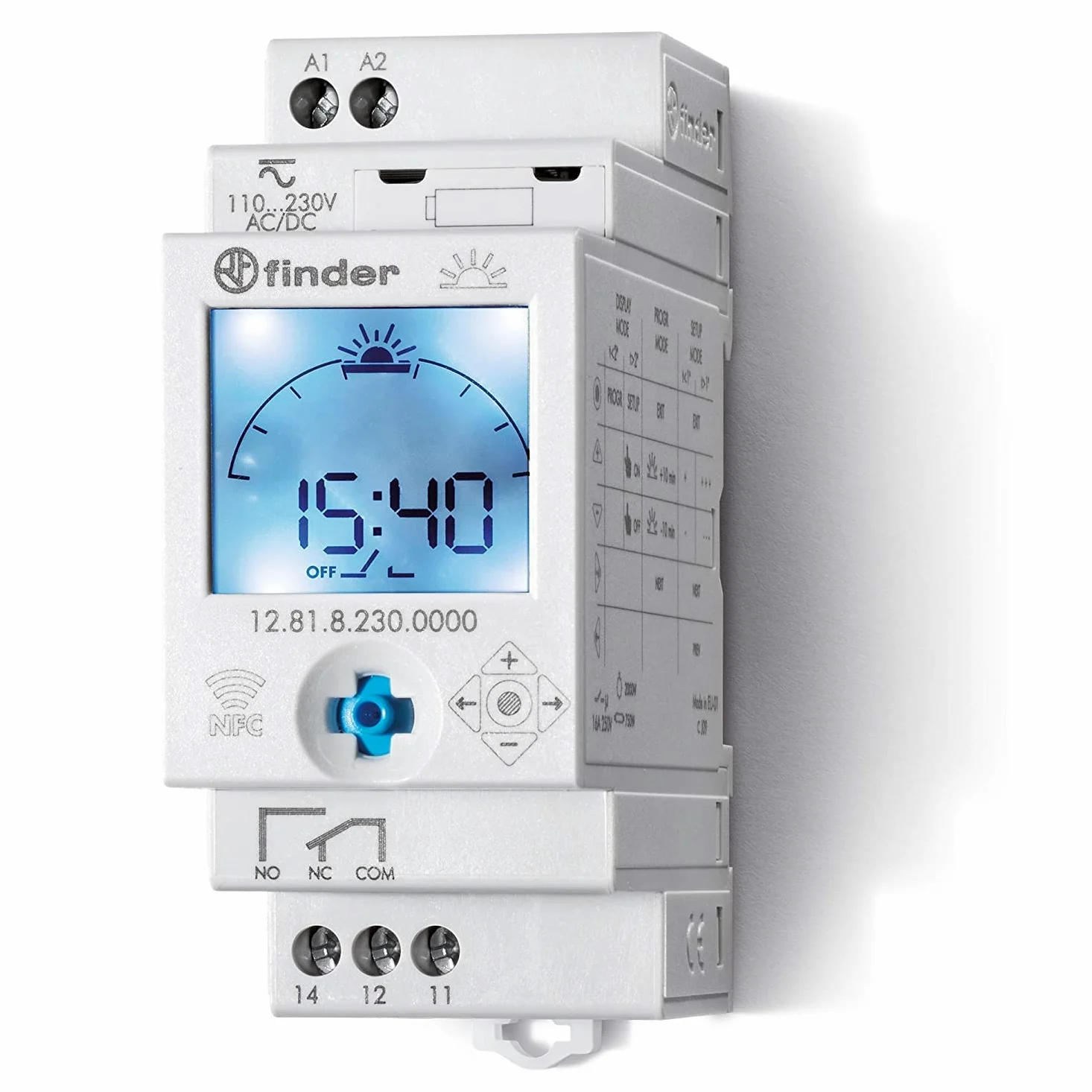 Finder 12.81.8.230.0000 ASTRO-Zeitschaltuhr mit Astroprogramm 1 Kanal NFC