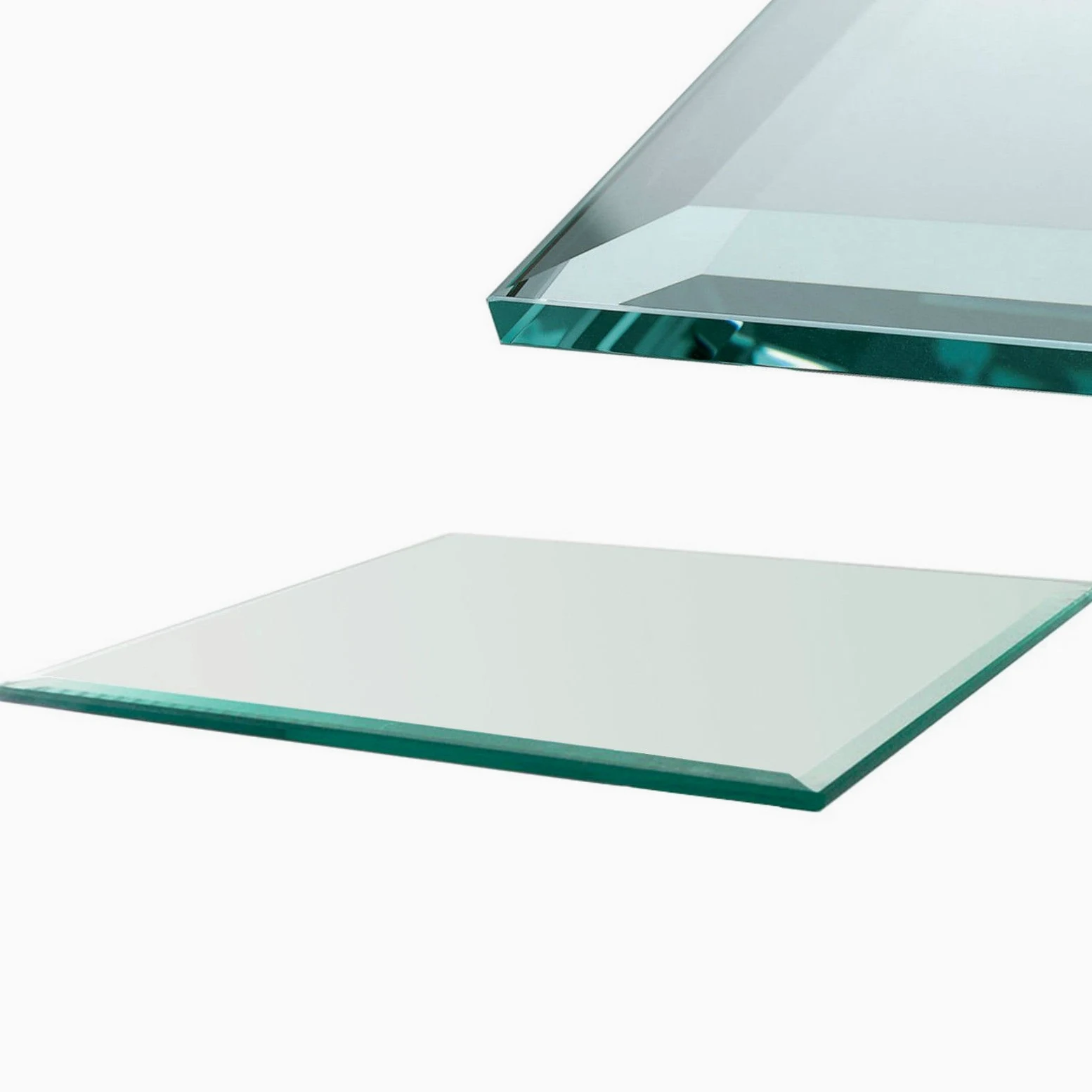 Euro Tische Glasplatte für Kaminofen und Tischplatte in 60x60cm Facettenschliff, Schutzplatte mit 6mm ESG Sicherheitsglas, Funkenschutzplatte, Glasboden für Kamin (Klarglas)