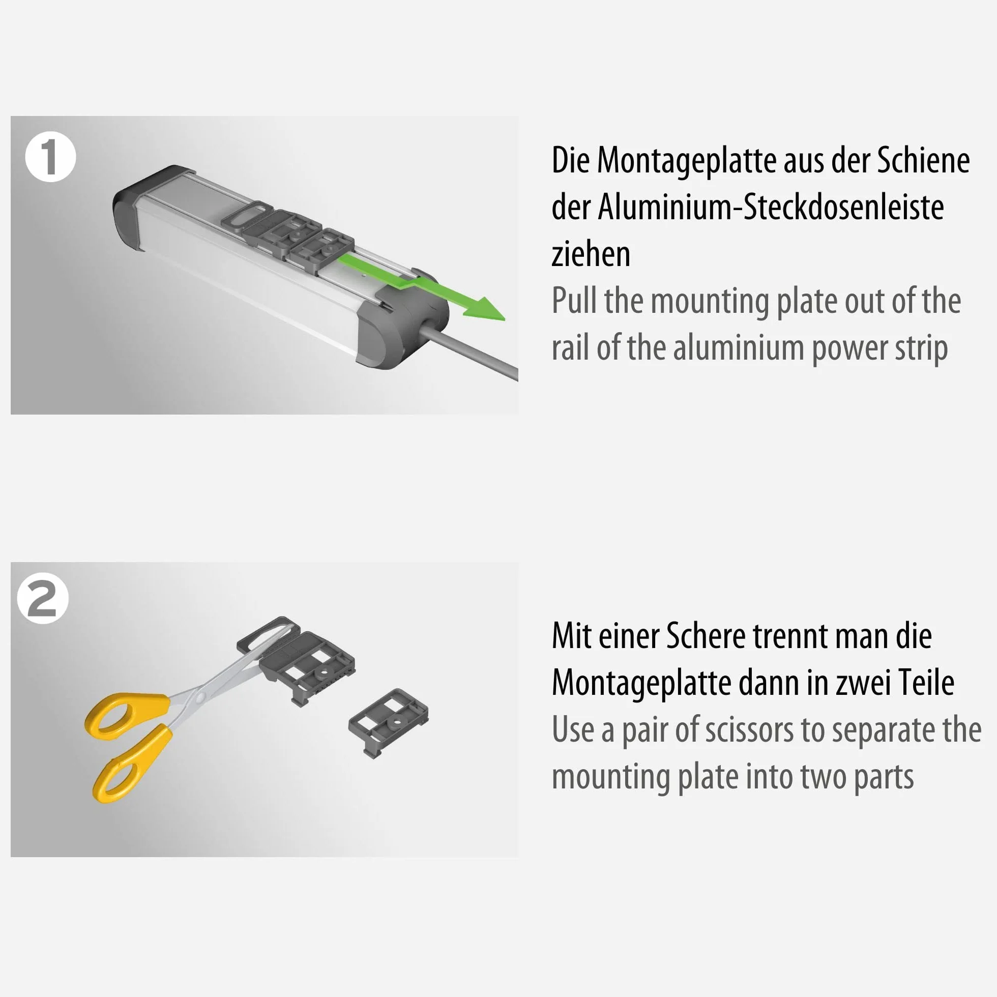 Brennenstuhl Premium-Protect-Line Steckdosenleiste 8-Fach mit Überspannungsschutz 60.000A (Mehrfachsteckdose mit Schalter und 3m Kabel, Made in Germany) Silber/schwarz
