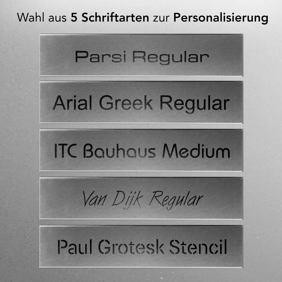 Moderner Briefkasten Personalisierbar Sydney Anthrazit RAL7016 - mit Zeitungsfach - Wandbriefkasten mit Edelstahl Namensschild und Hausnummer Gravur I Rostfrei und UV-beständig (Mit Gravur)