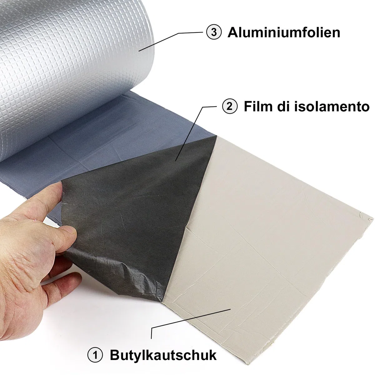 Aluminum Butylband Wasserdichtes Klebeband 30cmx10Mx1.5mm (T) Butyl Dichtungsband Alufolie Selbstklebend Reperaturband zum Abdichten und Befestigen für Lecks,BOMEI PACK