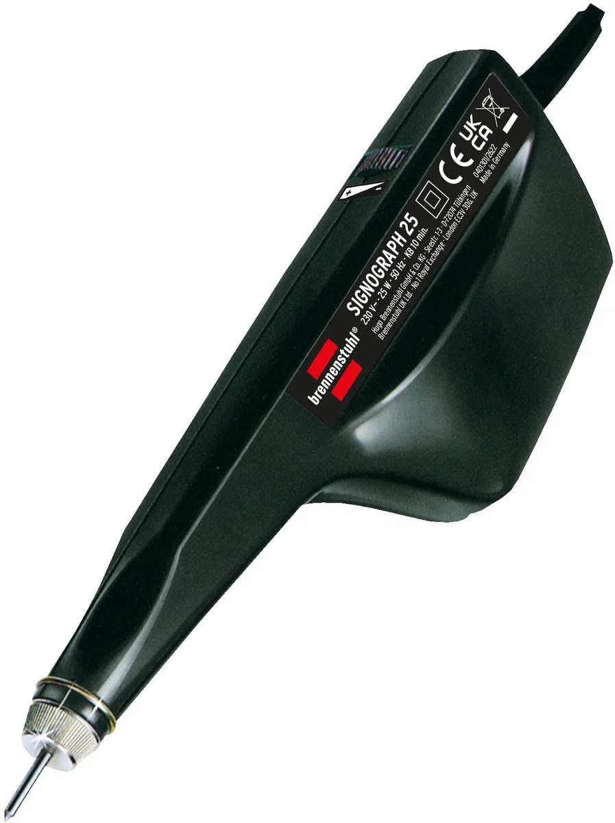 Brennenstuhl Signograph 25 Watt Diamant-Set (Graviergerät mit umfangreichem Zubehör, 1,8 m Kabel, Made in Germany)