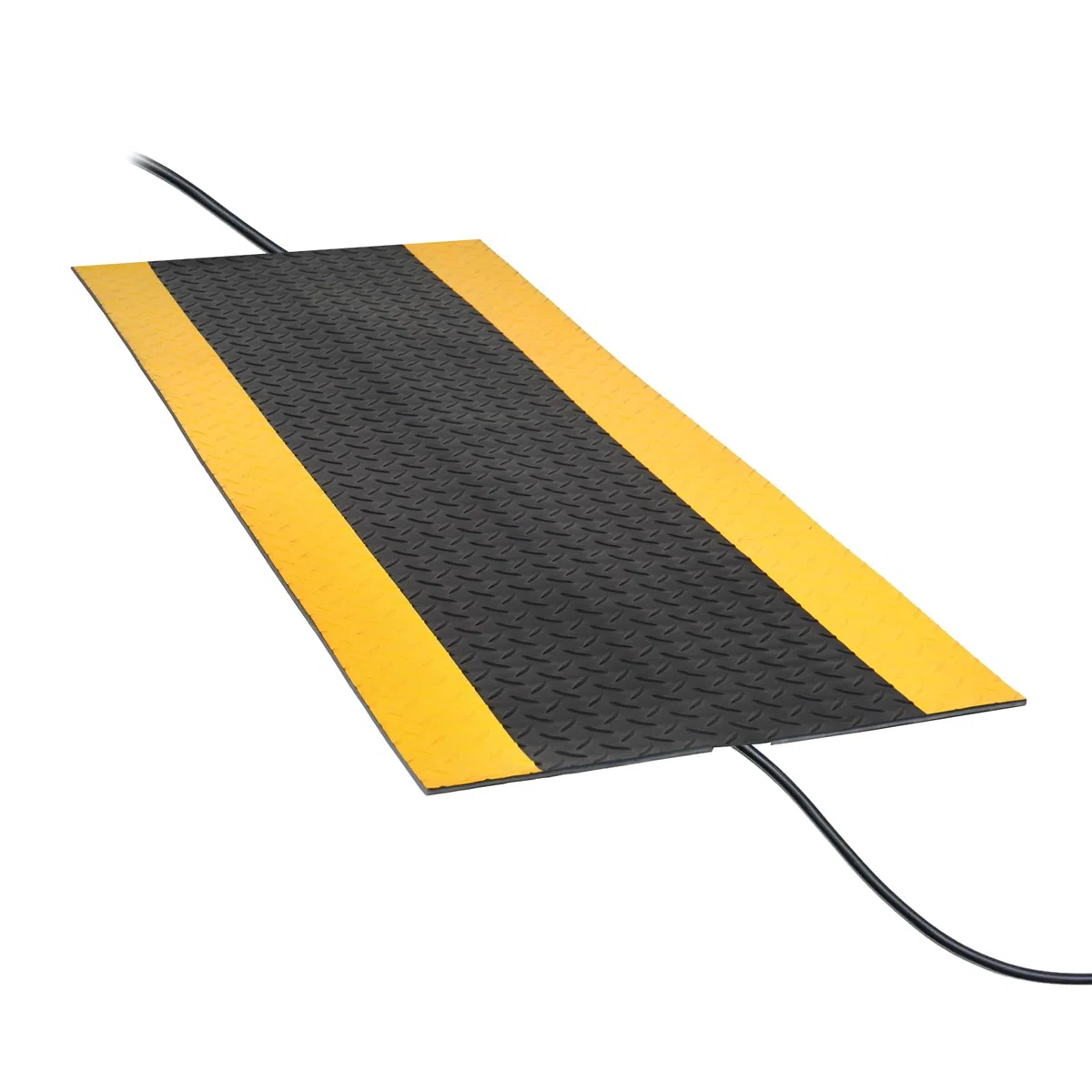Kabelbrücke Kabelschutzmatte 1200 x 400 x 5 mm, PVC Gummi Kabelkanal Boden, Anti-Rutsch Profil Kabelbrücken für sicheren Kabelschutz