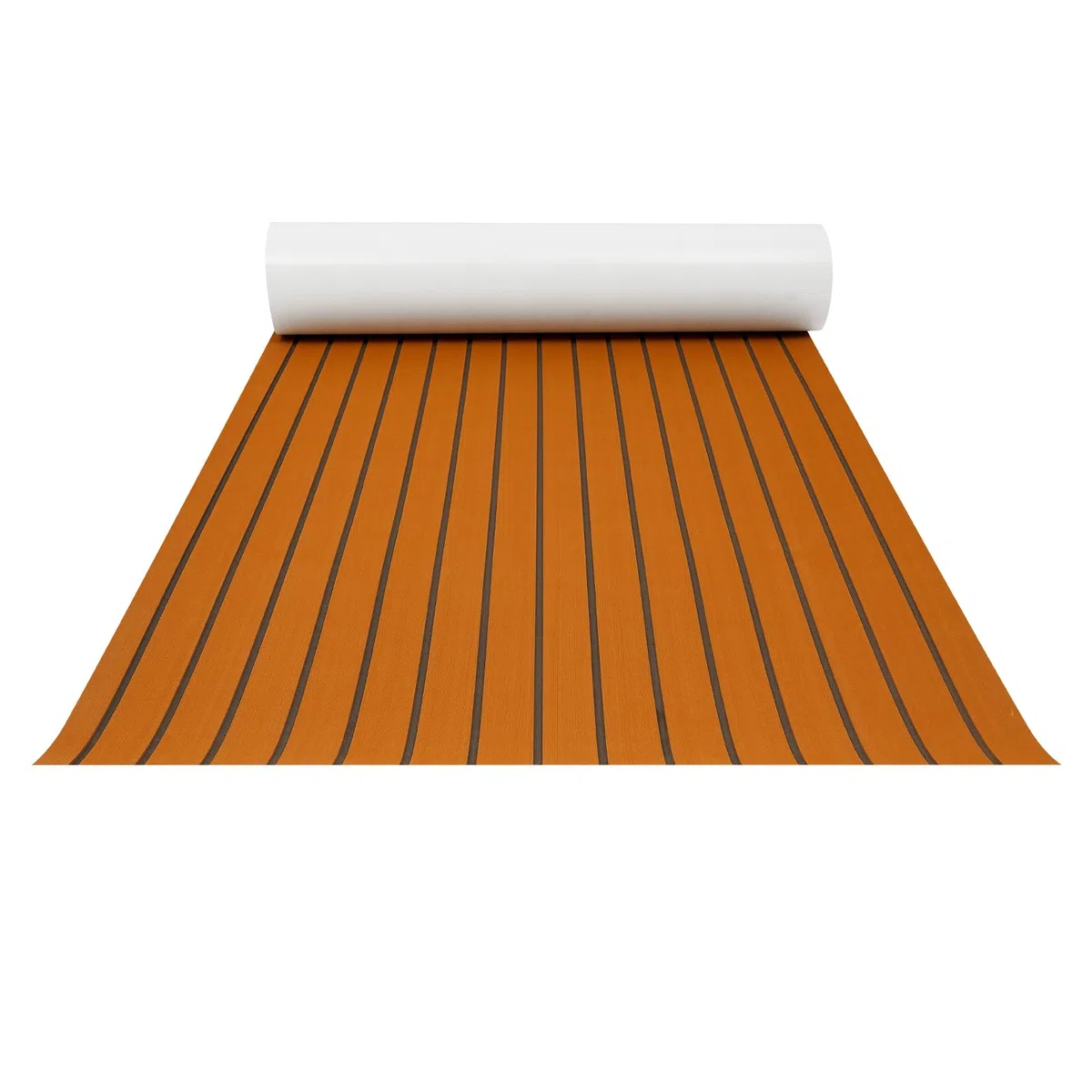 Boot Bodenbelag Eva Schaum Faux Teak Boot Bodenbelag Anti-Rutsch Marine Teppich Yacht Teppich mit Stützkleber, 269x89cm Marine Boot Blatt Bodenbelag Matte für Motorboote Yacht Boot, Braun