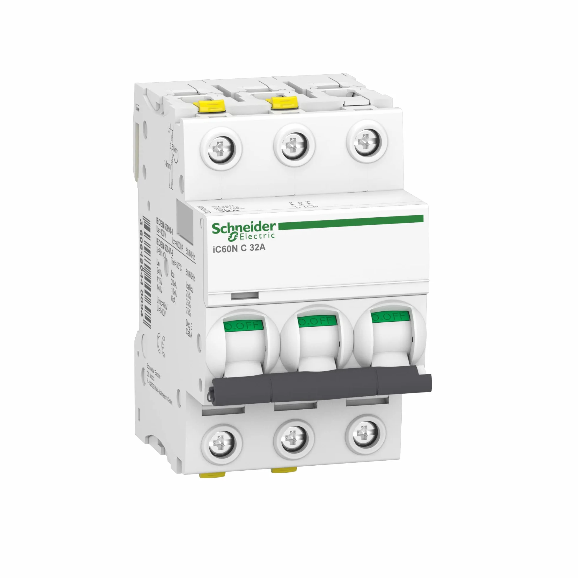 Schneider Electric Leitungsschutzschalter Acti9 iC60N, 3-polig, A9F04332