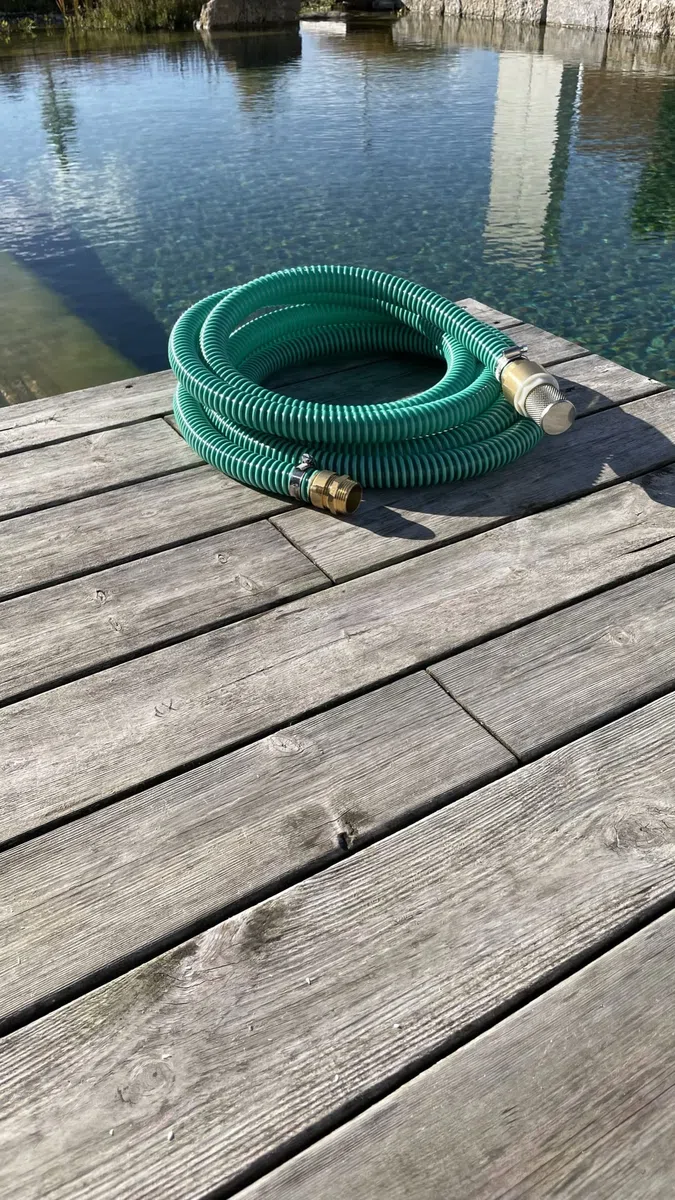 Wacredo Premium Saugschlauchgarnitur 1" (25mm) Saugschlauch grün, Pumpenschlauch Stabil Flexibel PVC Ansauggarnitur Sauggarnitur Fußventil Messing Rückschlagventil (10)