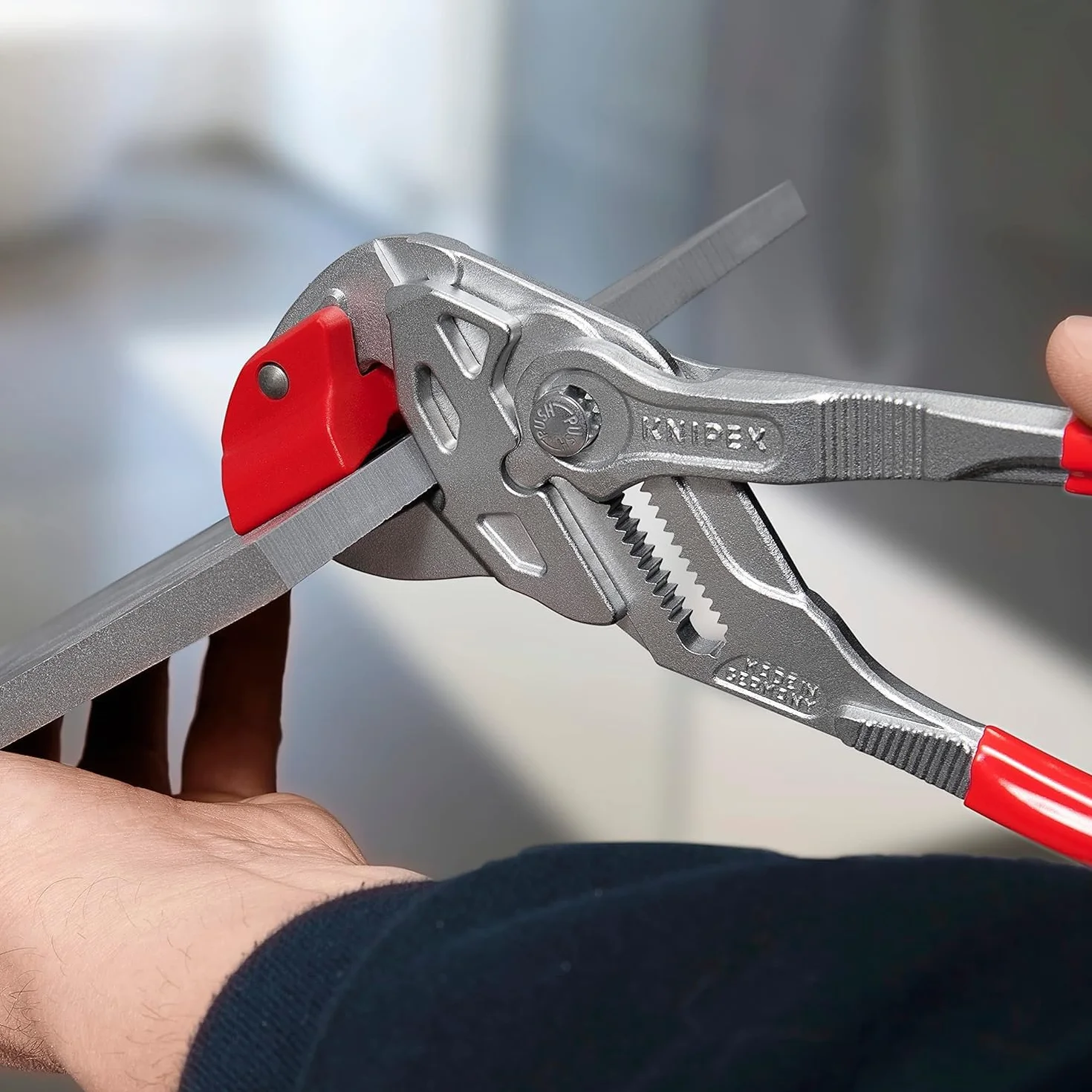 KNIPEX Fliesenbrechzange verchromt mit Kunststoff überzogen 250 mm, 91 13 250