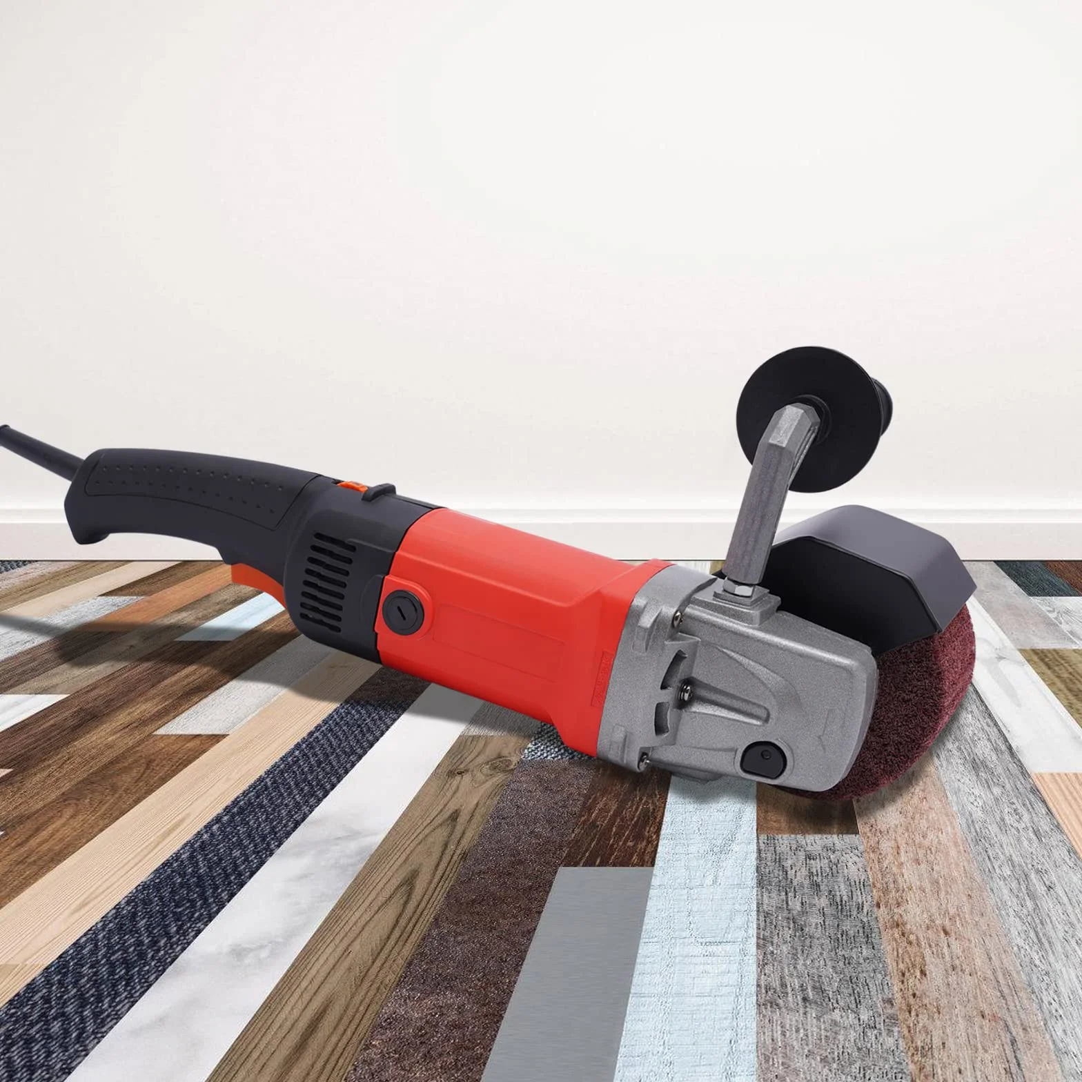 1400W Satiniermaschine Schleifmaschine Bürstenschleifer Polieren Walzenschleif zur Renovierung von Oberflächen aller Art, Temperaturbegrenzung, Drehzahlabsenkung bei Überlast