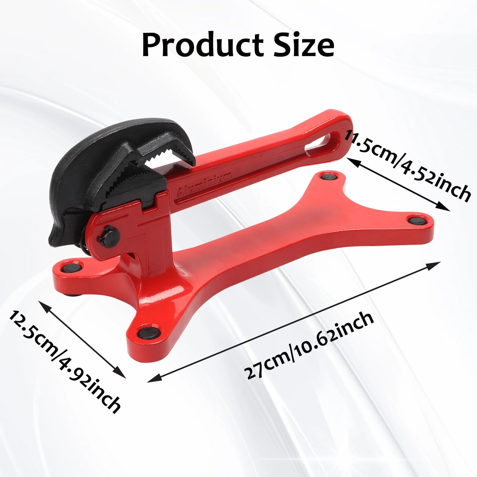Tragbarer Rohrschraubstock, 0,3 Cm - 3,8 Cm Rohrschraubstock, Automatische Einstellung Der Klemmkraft, Vor-Ort-Wartung und -Instandhaltung von Rohrleitungen (Rot)