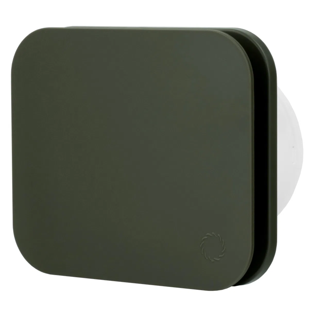 Turbionaire TREND 100 SDSG Abluftventilator, für Badezimmer, Küche, Wand/Decke, Frontplatte dunkles Dark Sage Gray Matt, Durchmesser 100 mm, 85 m3/h, 35 Pa, Rückschlagventil, geräuschlos 33 dB, IPX4