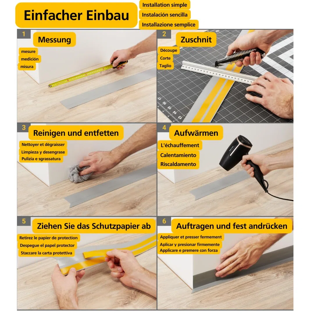 ProfiPVC Weichsockelleiste - Abschlussleiste aus PVC 50x20mm 20 Meter, selbstklebende Bodenleiste, flexible Knickleiste, auch für Küche und Badezimmer, Premium Weich Sockelleiste, Anthrazit