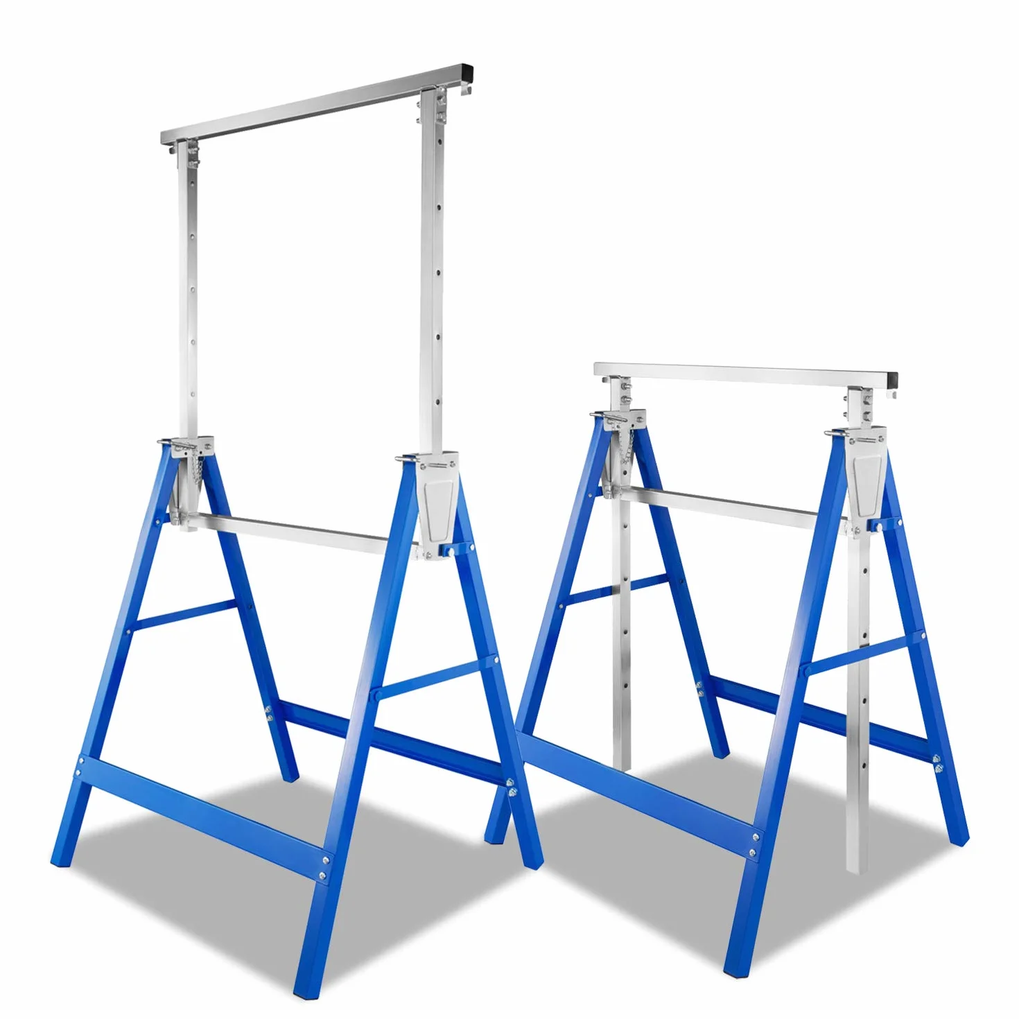 2x Gerüstbock 7-fach höhenverstellbar 81-130 cm 400 kg klappbar Gestelle Klappbock Metall Unterstellbock Arbeitsbock Gerüste