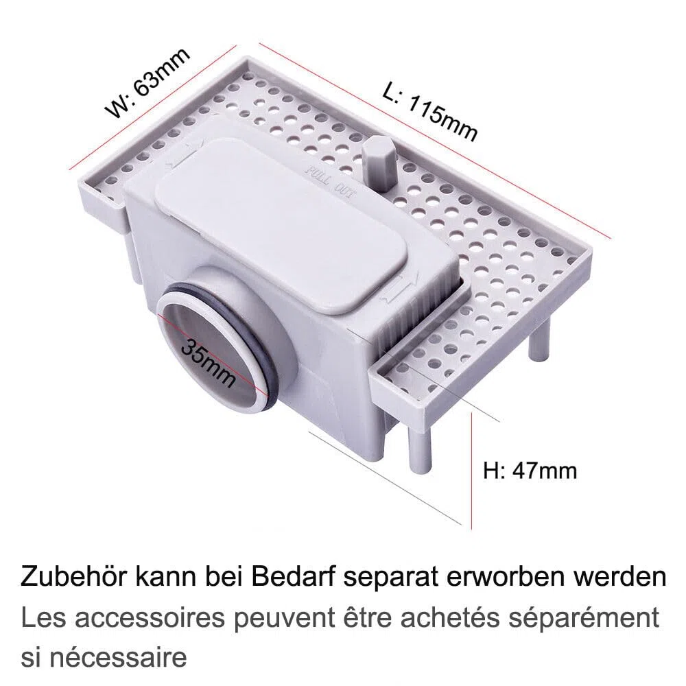 Duschrinne 60 cm Befliesbar Edelstahl komplettset Duschablauf Extra Flach Siphon mit Geruchsstop und Haarsieb Duschabfluss Bodenablauf Größen 30cm -100cm Ablaufrinne für Badezimmer