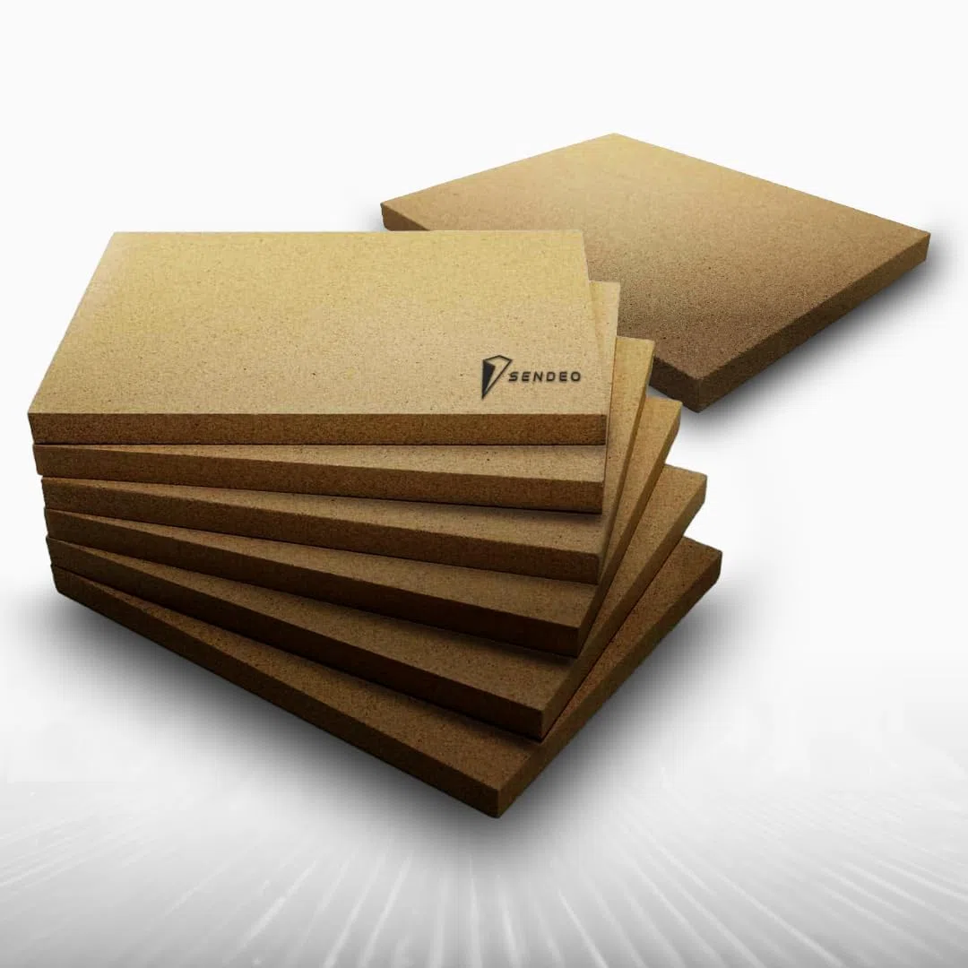 Vermiculite Platten für Kamine & Öfen - Feuerfest & hitzebeständig bis 1.300°C - Schamotte Ersatz - Brandschutzplatten (2 Platten, 500 x 300 x 30 mm)