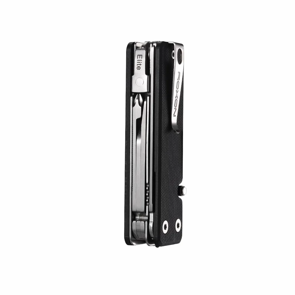 ROXON KS2E Elite- Multifunktions-Taschenmesser mit großem Scherenwerkzeug, G10-Griff und Taschenclip, 13 Funktionen in 1 Werkzeug, gut für Camping/Rucksack/Notfälle/ED