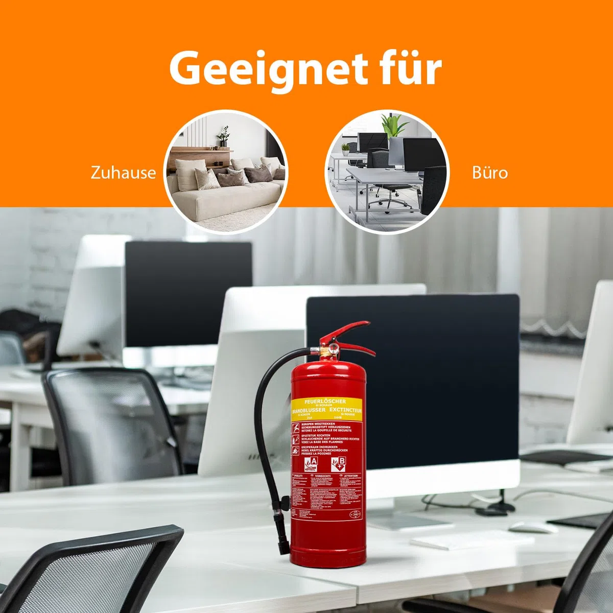 Smartwares FEX-15266 Schaum-Feuerlöscher, Rot