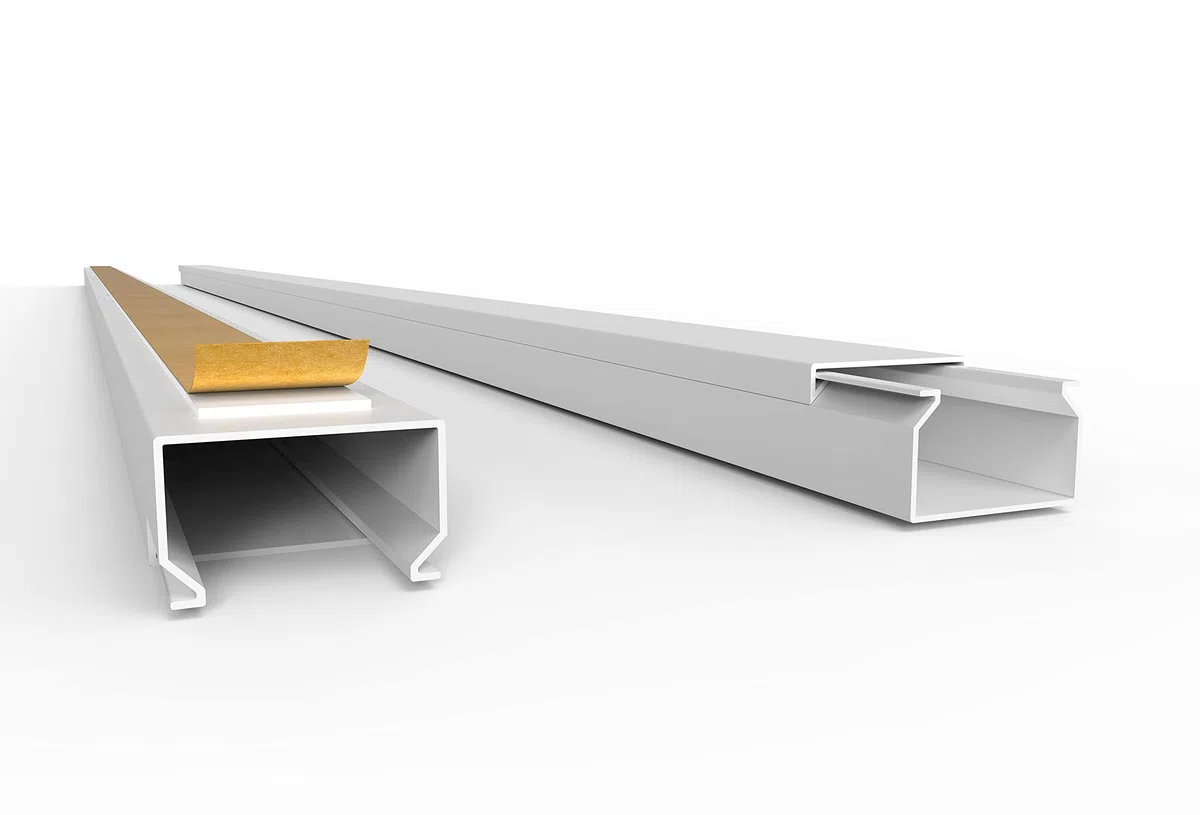 SCOSKK37 10 m Kabelkanal (L x B x H 2000 x 25 x 16 mm, PVC, Kabelleiste, Selbstklebend) weiß
