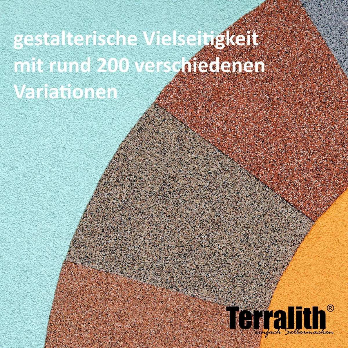 Terralith Buntsteinputz 14kg in anthazit, Sockelputz für Innen und Außen mit Reinacrylat Bindemittel aus Naturstein, 1-2mm Körnung (BSP81)