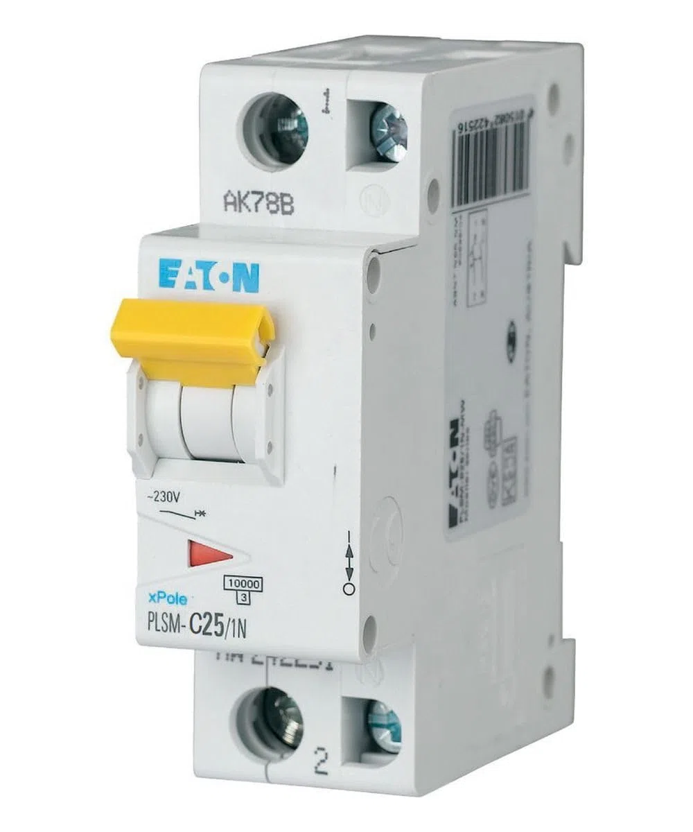 Eaton PLSM-C25/1N-MW Leitungsschutzschalter 25A 1P+N 1-polig+N C-Charakteristik LS-Schalter (242274 alt 244802)