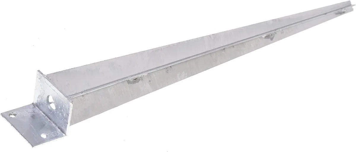 12er Set L-Pfostenträger 40x500 mm zum Einschlagen | Einschlaghülse aus feuerverzinktem Stahl, Bodenanker für Holzpfosten, Zaun, Carport, Pergola und Gartenbau