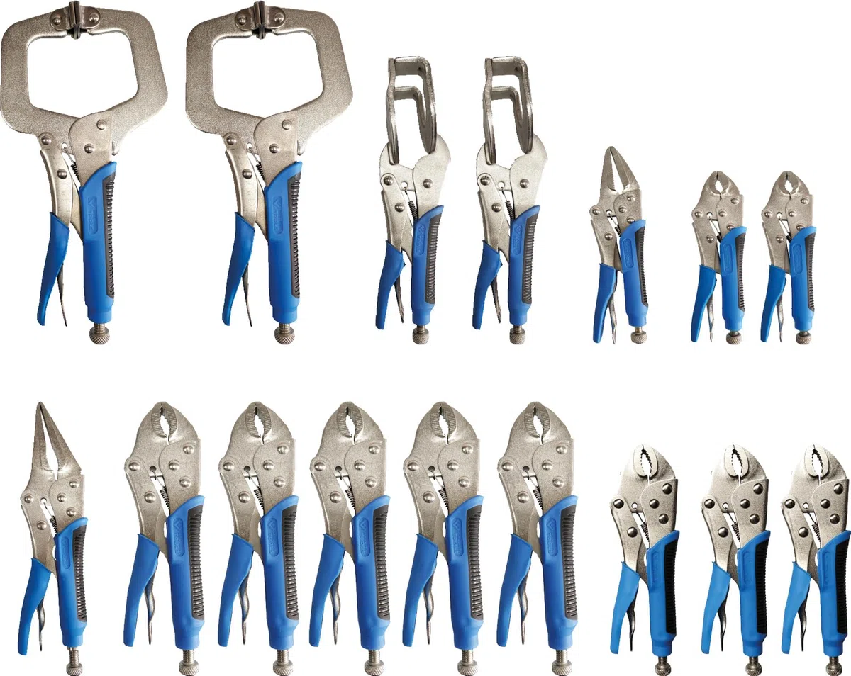 BRILLIANT TOOLS BT065016 Feststellzangen-Satz, 16-tlg. [Powered by KS TOOLS]