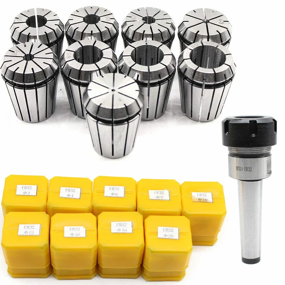 Spannzangenfutter MK3 ER32 + ER32 Spannzangen Satz 9 Stck/Spannzangen Aufnahme