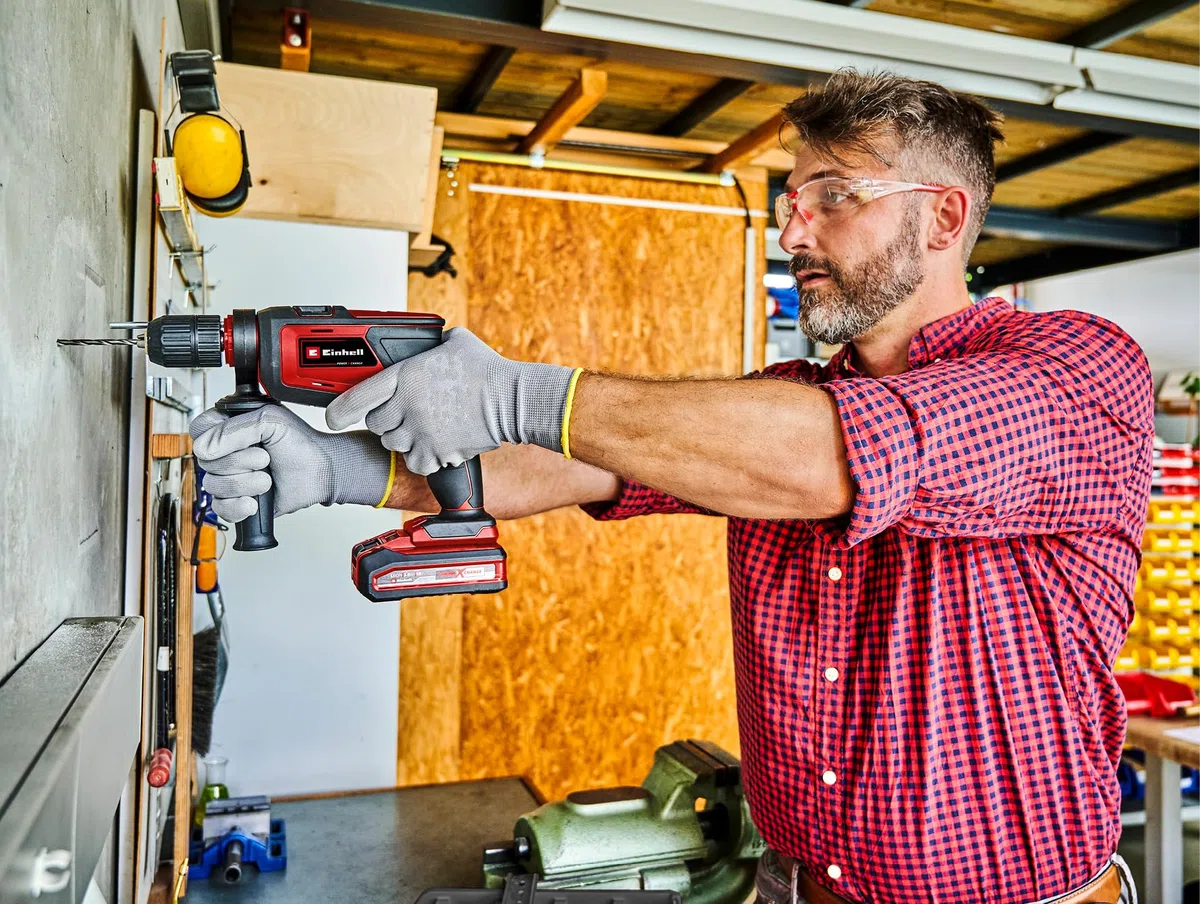 Einhell Akku-Schlagbohrmaschine TE-ID 18 Li-Solo Power X-Change (Li-Ion, 18 V, Bohr- und Schlagbohrfunktion, 13 mm max. Bohrleistung Beton, 13 mm Schnellspannbohrfutter, ohne Akku und Ladegerät)