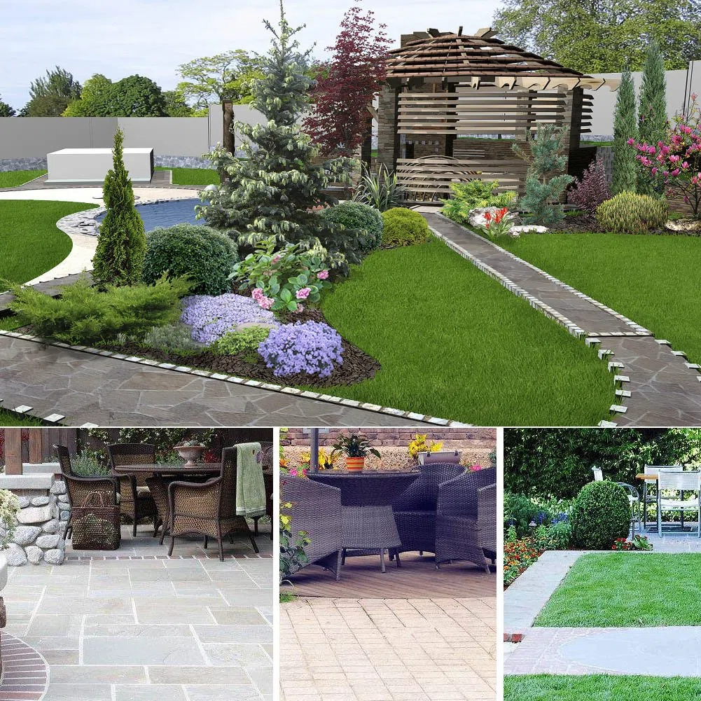 Beton Form, 60,5 x 50 x 4,5 cm Garten DIY Beton Pflastersteine Sprungbrett Form wiederverwendbar Weg Walk Maker Maschine Walk Way, Schwarz