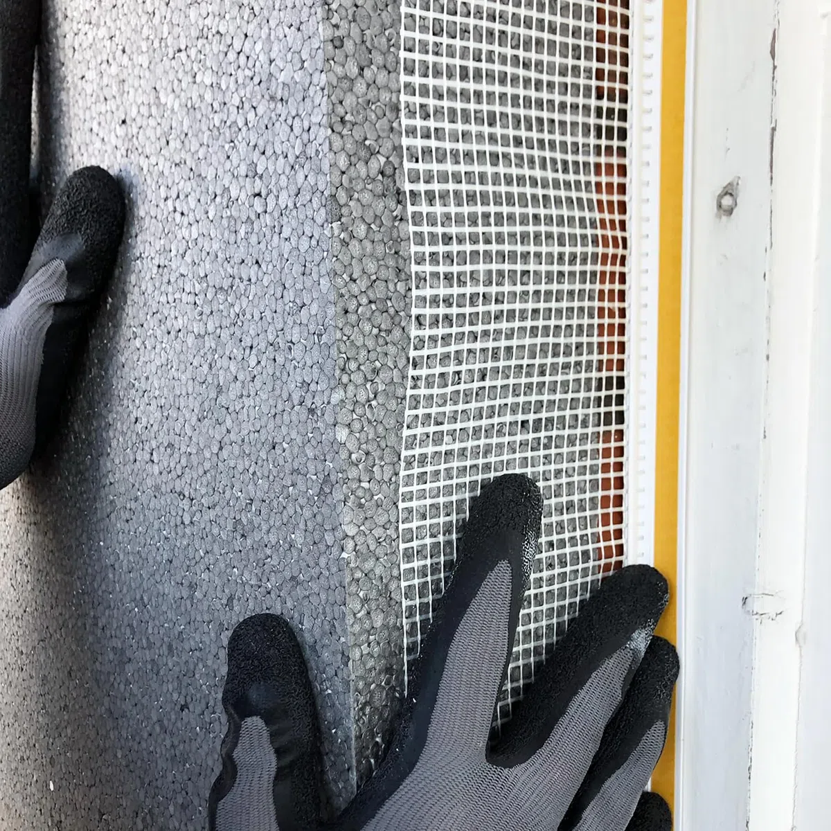5 x Handelskönig Anputzleiste mit Gewebe 6 mm je 200 cm = 10 lfdm PVC Putz Laibungsprofil Fensterleiste mit Armierungsgewebe