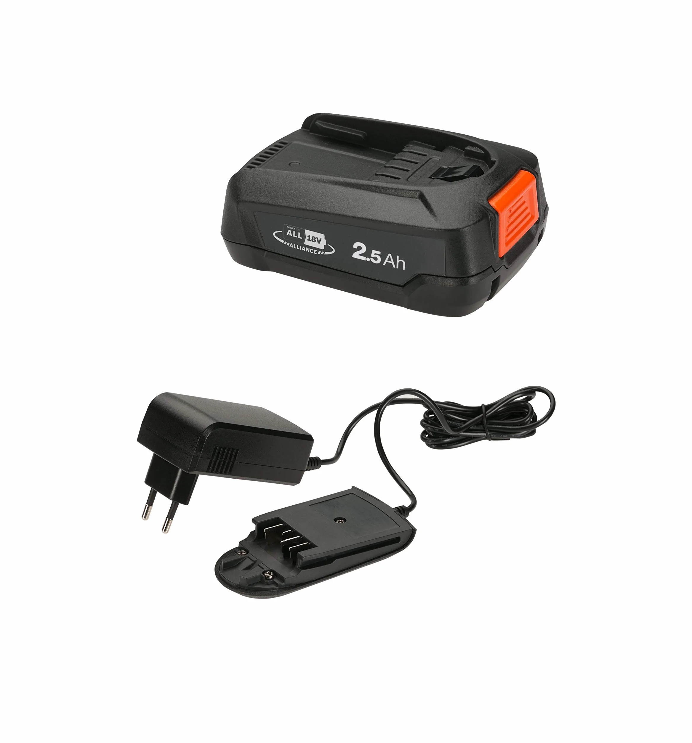 Gardena Starter-Kit P4A: Akku-Set für alle Gardena Gartengeräte mit Li-Ion Akku, 1x PBA 18V/45 2,5 Ah, AL 1810 CV, Energieklasse A (14910-20)