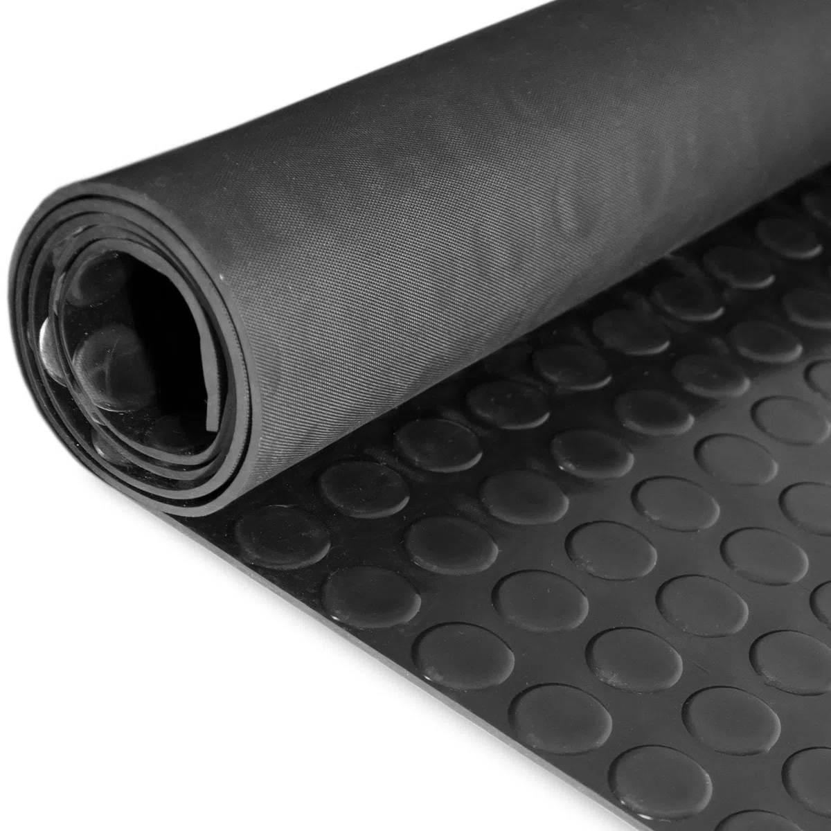ANRO Gummimatte Schutzmatte Noppenmatte Bodenmatte mit Noppen Gummiläufer 120cm Breit 3mm stark Schwarz 120 x 120cm