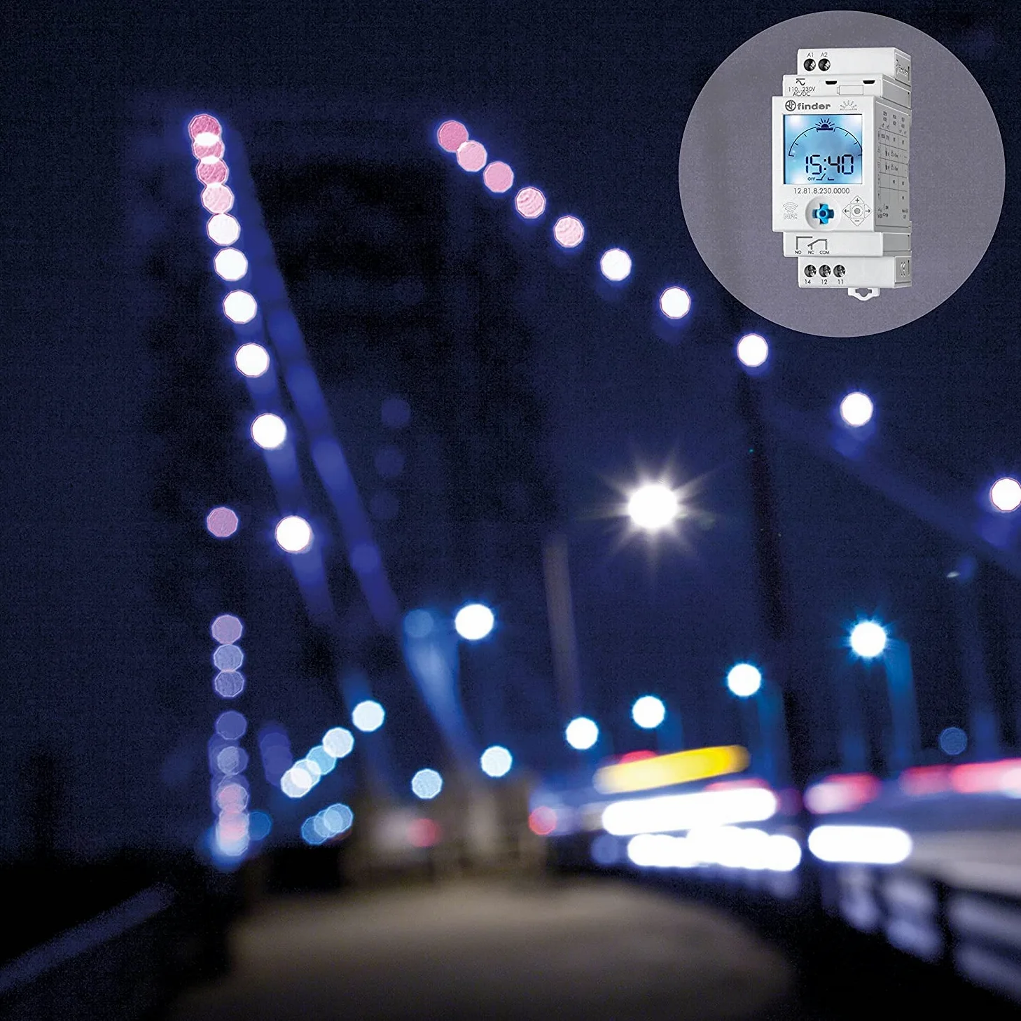 Finder 12.81.8.230.0000 ASTRO-Zeitschaltuhr mit Astroprogramm 1 Kanal NFC
