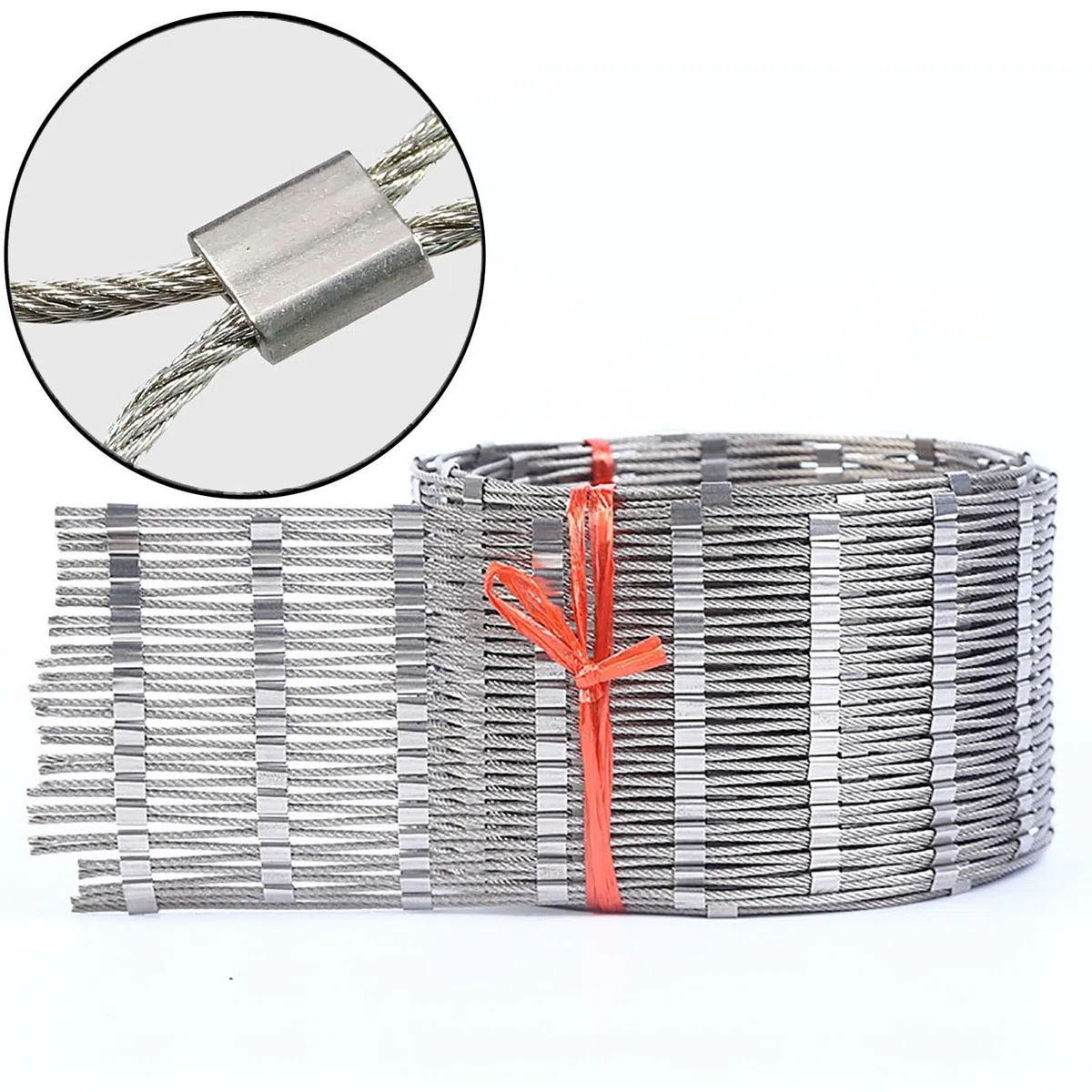 VXHCS 304 Edelstahl-Seilnetz, 8cm/1,5mm Flexibles Seil-Geländer-Netz, für Fußballplatz Zoo-Balkon, Anpassbar (0.8x4m)