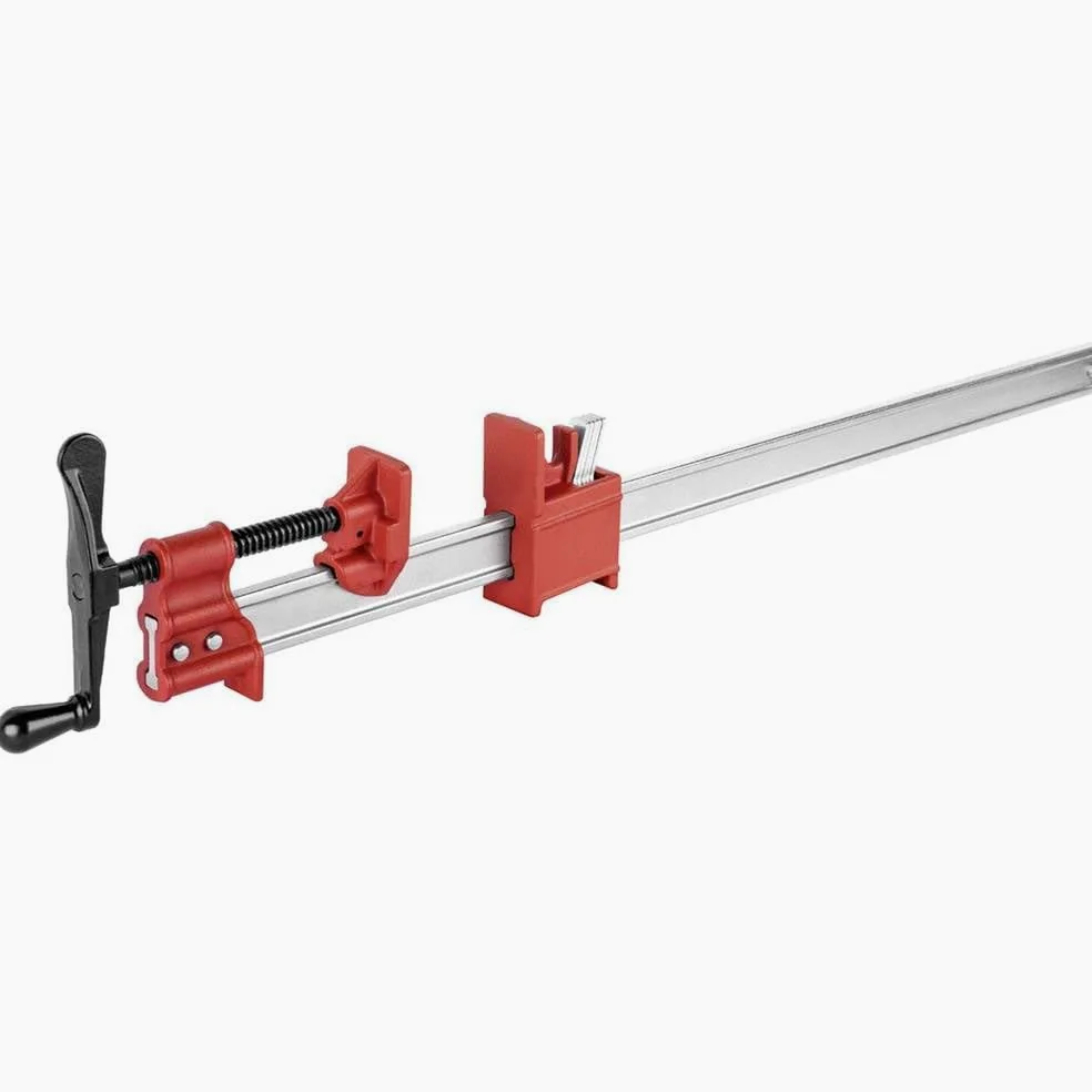 BESSEY Türenspanner TL120, leicht mit I-Profil 37 x 11 x 4,5 mm, Spannweite 1200 mm Backenmaße 48 mm breit 53 mm hoch, Einfach verstellbare Druckbacken, Gewicht 5,00 kg