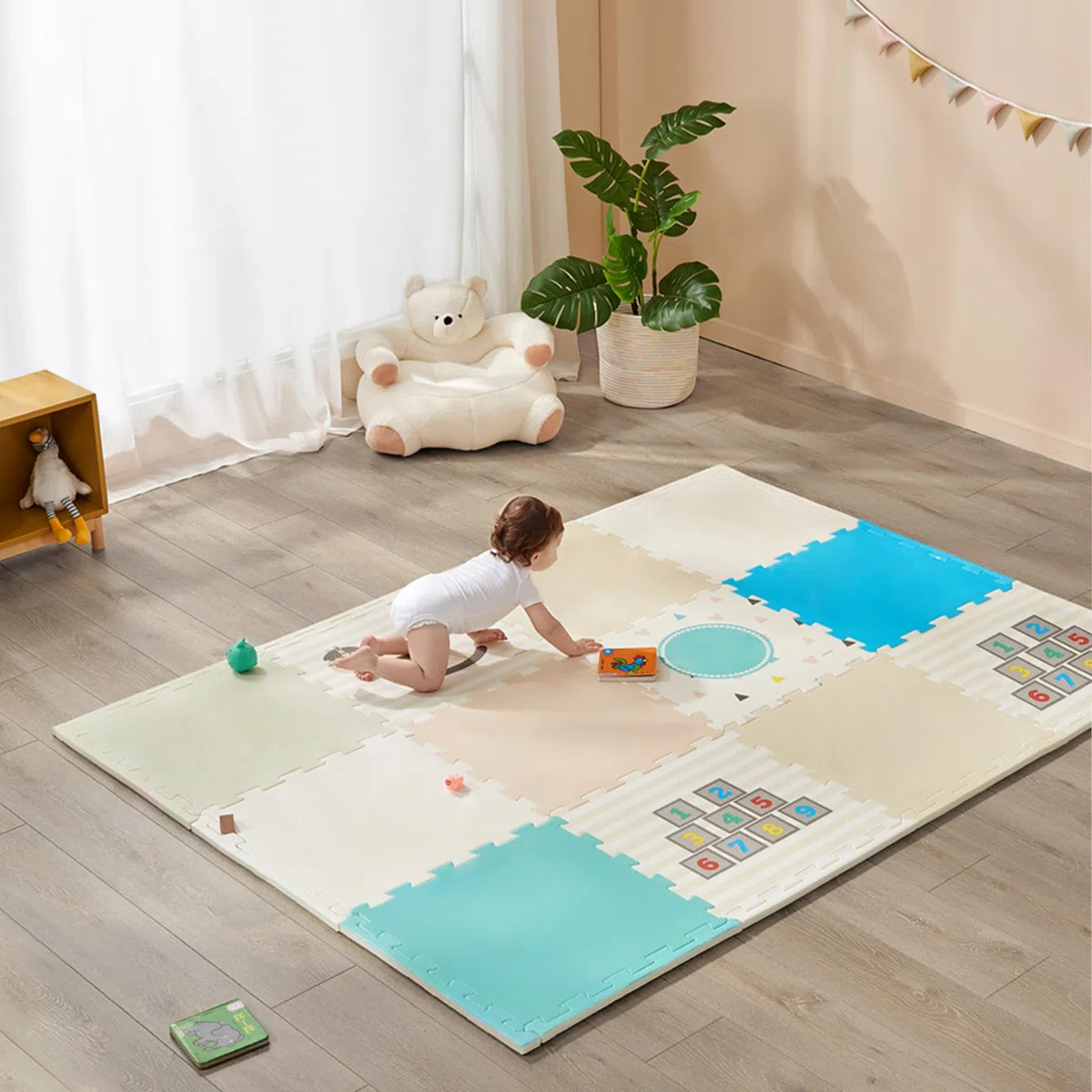 Vinylboden Selbstklebend PVC Bodenbelag, Fliesen Vinyl Holzoptik Bodenaufkleber Wasserdicht Verschleißfest, für Bad Küchen Garage, 91,44 x 15,24 cm, Dicke 2 mm, 36 stück - 5m², Hellgrau