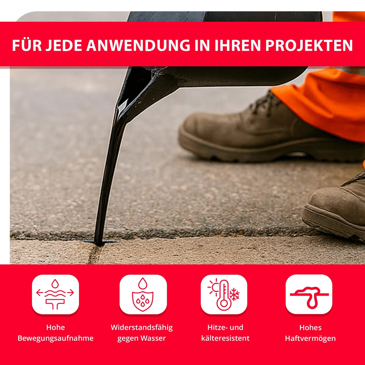 BORNIT Heißvergussmasse TL 10 kg Bitumen Dichtmasse Asphalt Rissfüller Asphalt Reparatur [polymermodifiziert] Straßen Vergussmasse elastische Fugenmasse Rissfüller für Asphalt Beton Brücke Baustelle