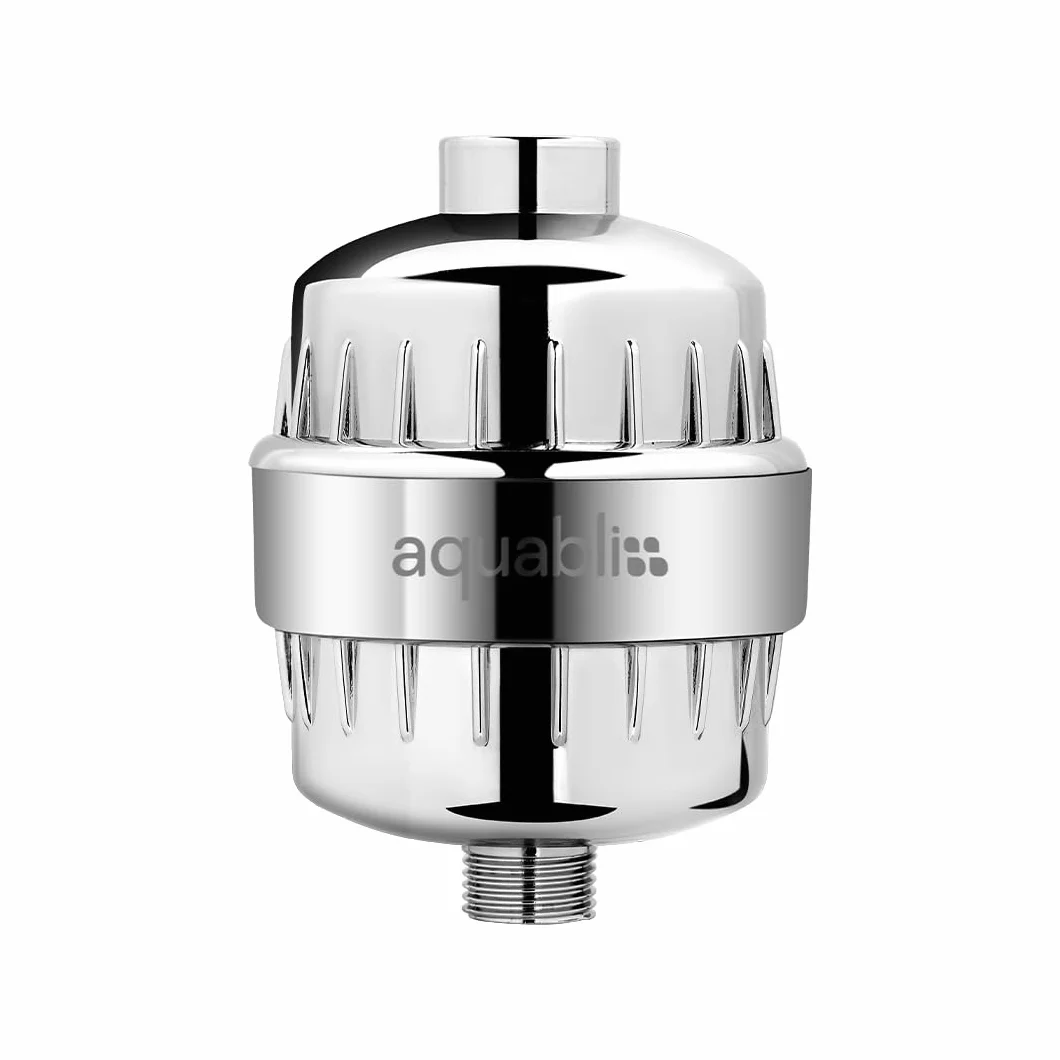 AquaBliss SF220 Universal-Duschfilter mit austauschbarer mehrstufiger Kartusche – lindert Juckreiz, Ekzeme und Akne für strahlende Haare, Nägel und Haut, Chrom