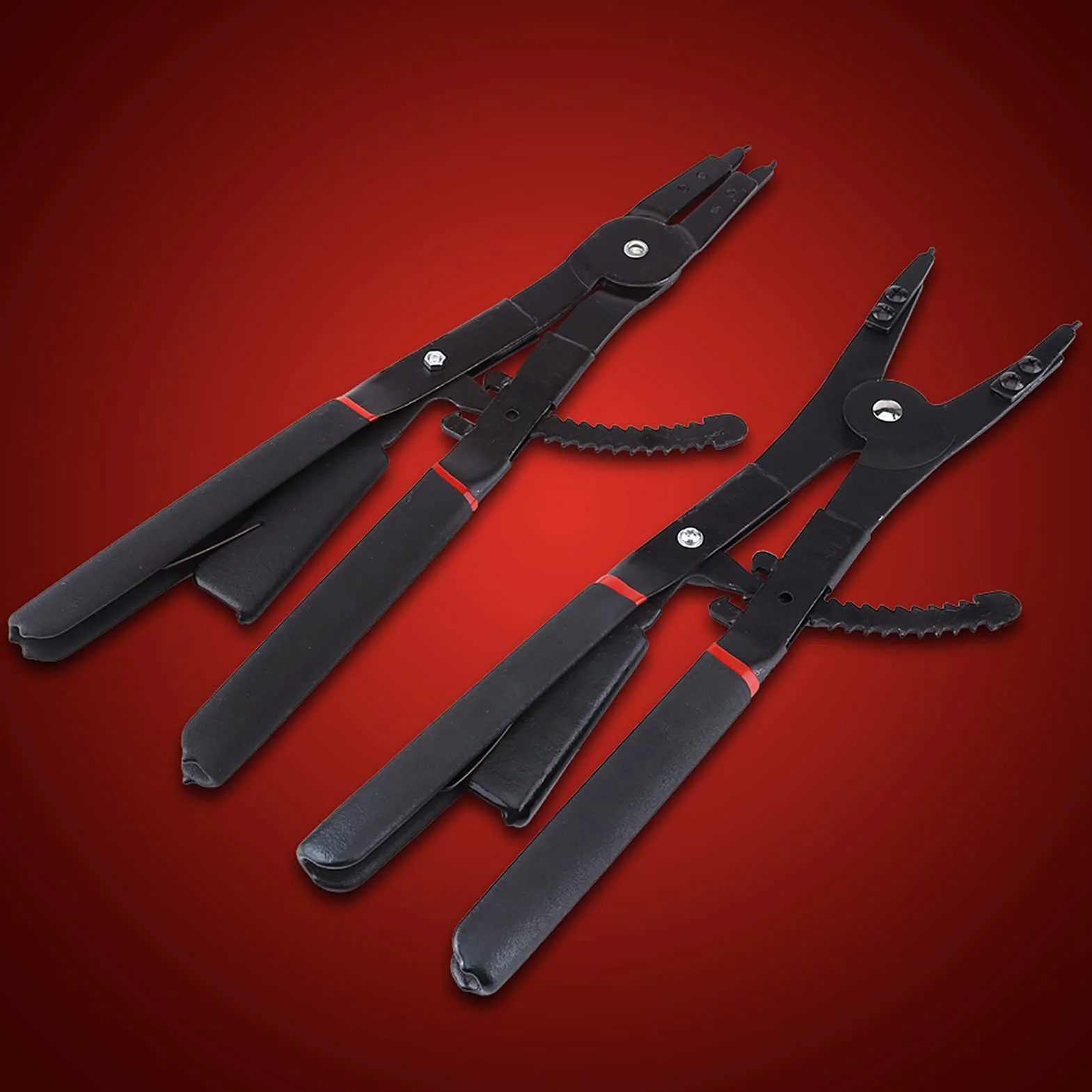 Sicherungsringzange, 16-Zoll-Innen- / Außen-Sicherungsringzange Sprengringzange mit Präzisions-Pick-and-Hook-Set für Ringentferner, Halten und Entfernen von Schläuchen, Dichtungen +