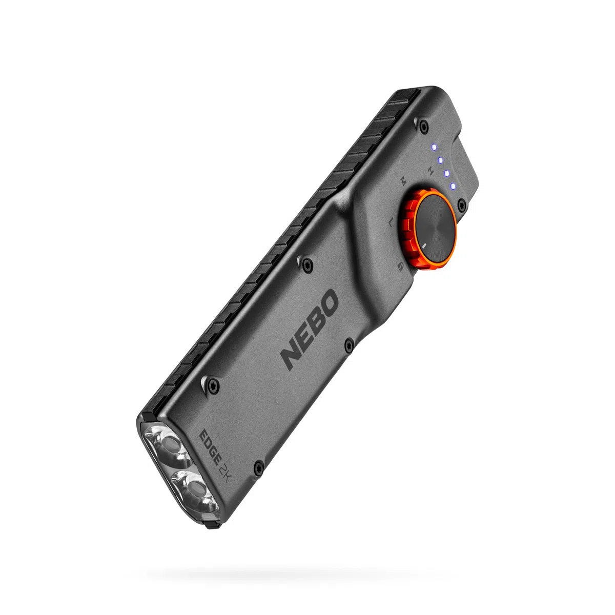 NEBO Edge 2K Pocket Light - 2.000 Lumen Kompakte Taktische Taschenlampe, Dynamisches Wählrad, USB-C Wiederaufladbare Taschenlampe