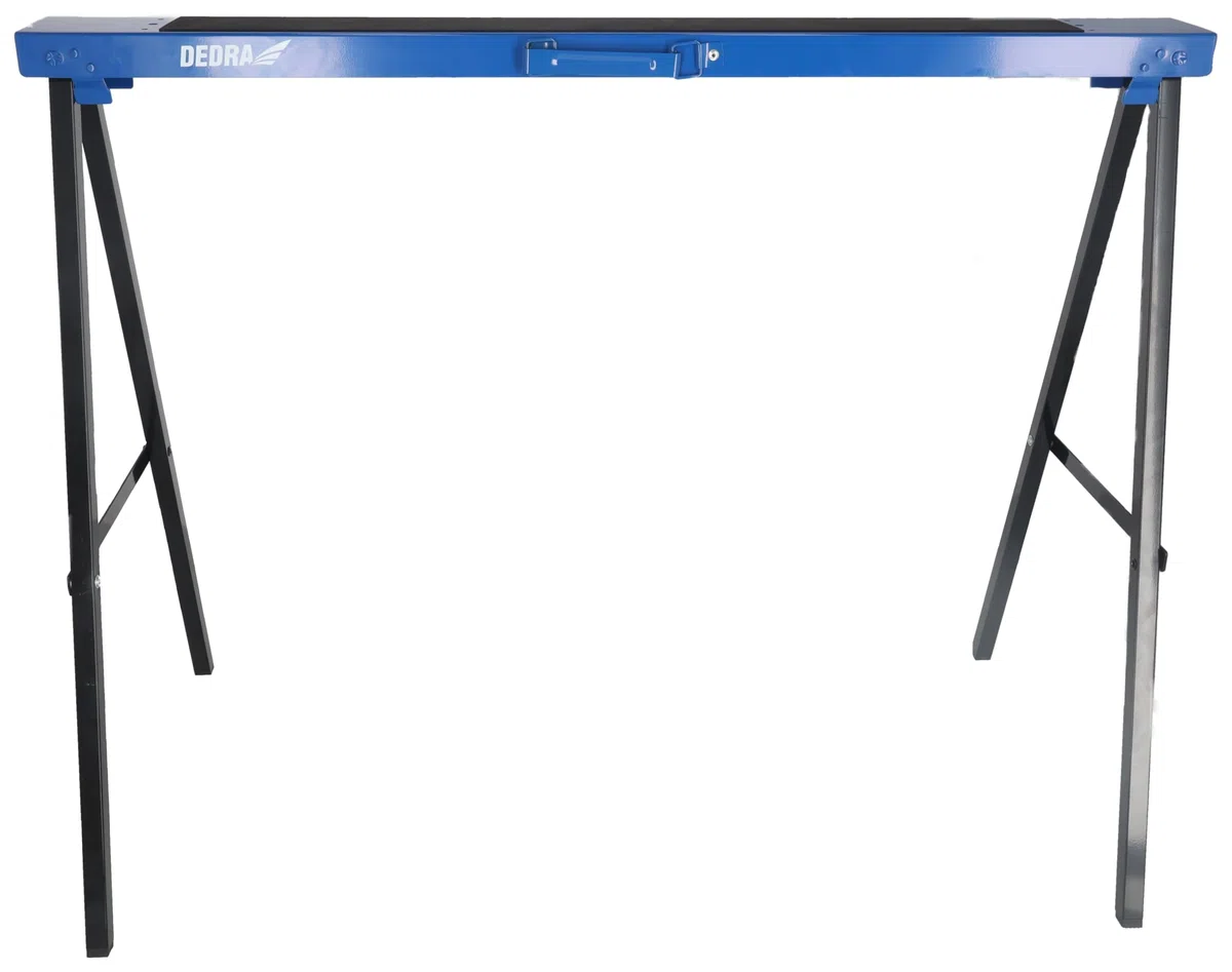Dedra N110 2 Stück Metallböcke, multifunktionale Lösung für Arbeitsplätze, Tragfähigkeit 250 kg/Paar, Höhe 78 cm, Länge 99,5 cm, zusammenklappbar, Arbeitsfläche mit Anti-Rutsch-Auflage