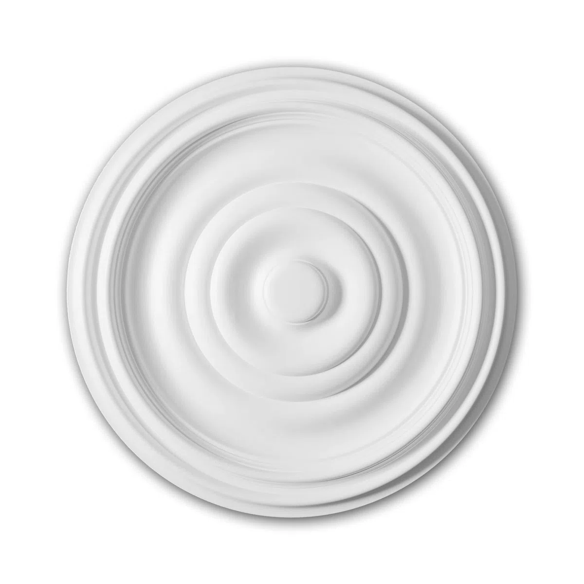 Profhome 156035 Deckenrosette Stuckrosette Ø 48,5 cm | Premium Polyurethan Hartschaum | Klassische Lampenrosette Zeitloses Design | Vorgegrundiert Weiß | Innen & Außen