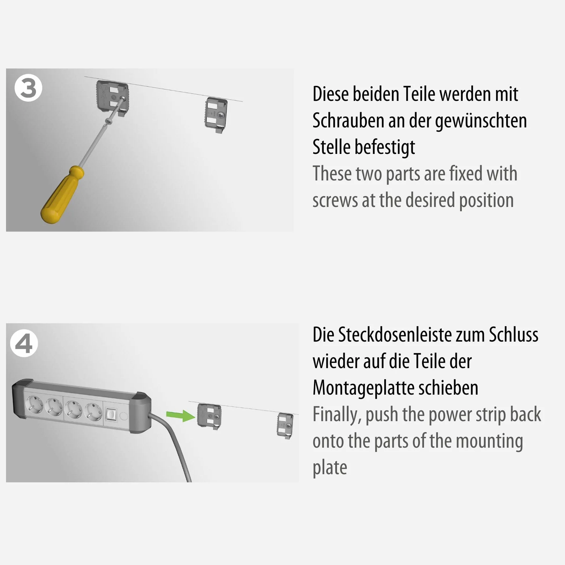 Brennenstuhl Premium-Protect-Line Steckdosenleiste 8-Fach mit Überspannungsschutz 60.000A (Mehrfachsteckdose mit Schalter und 3m Kabel, Made in Germany) Silber/schwarz