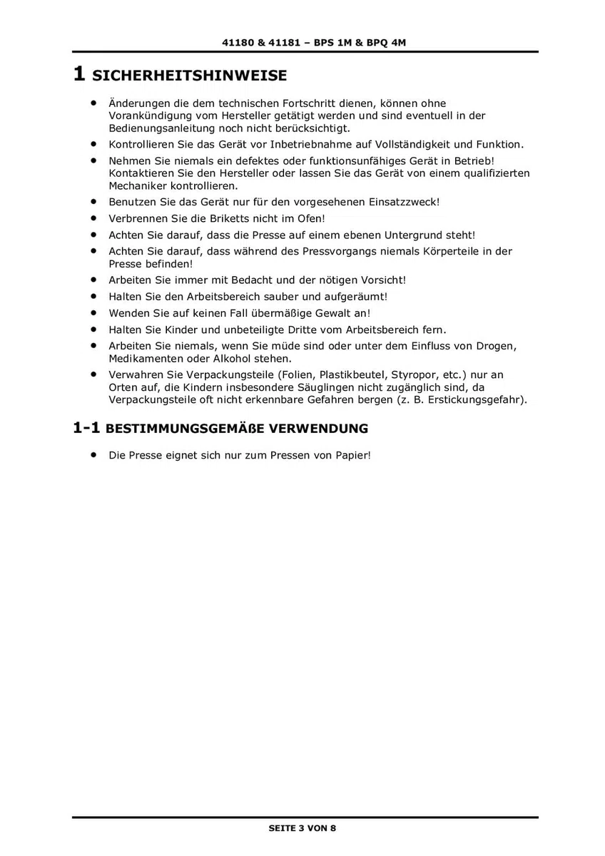 DEMA Brikettpresse 4-Fach Quattro – Papierbrikettpresse, Papierpresse für umweltfreundliche Brennstoffe