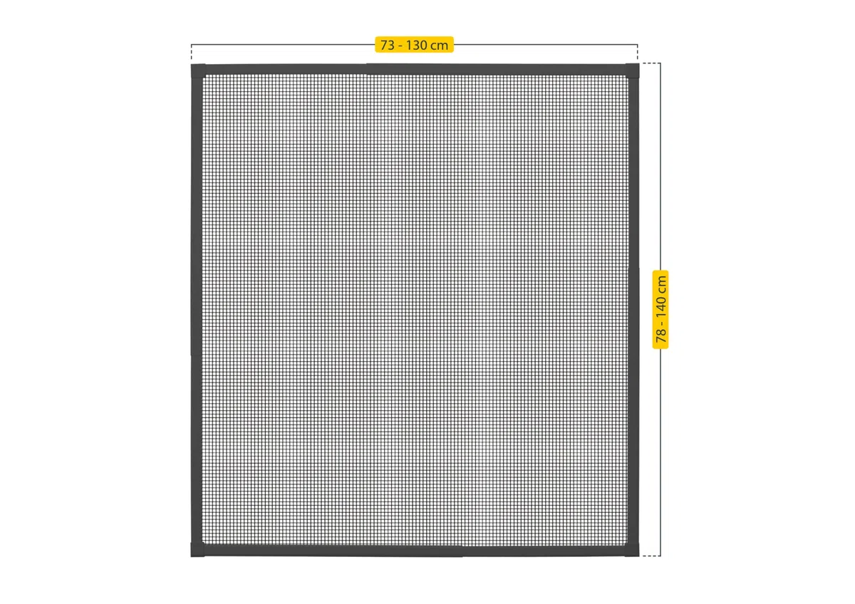 Schellenberg 70477 Fliegengitter-Teleskoprahmen Click & Protect, max. 130 x 140 cm, anthrazit