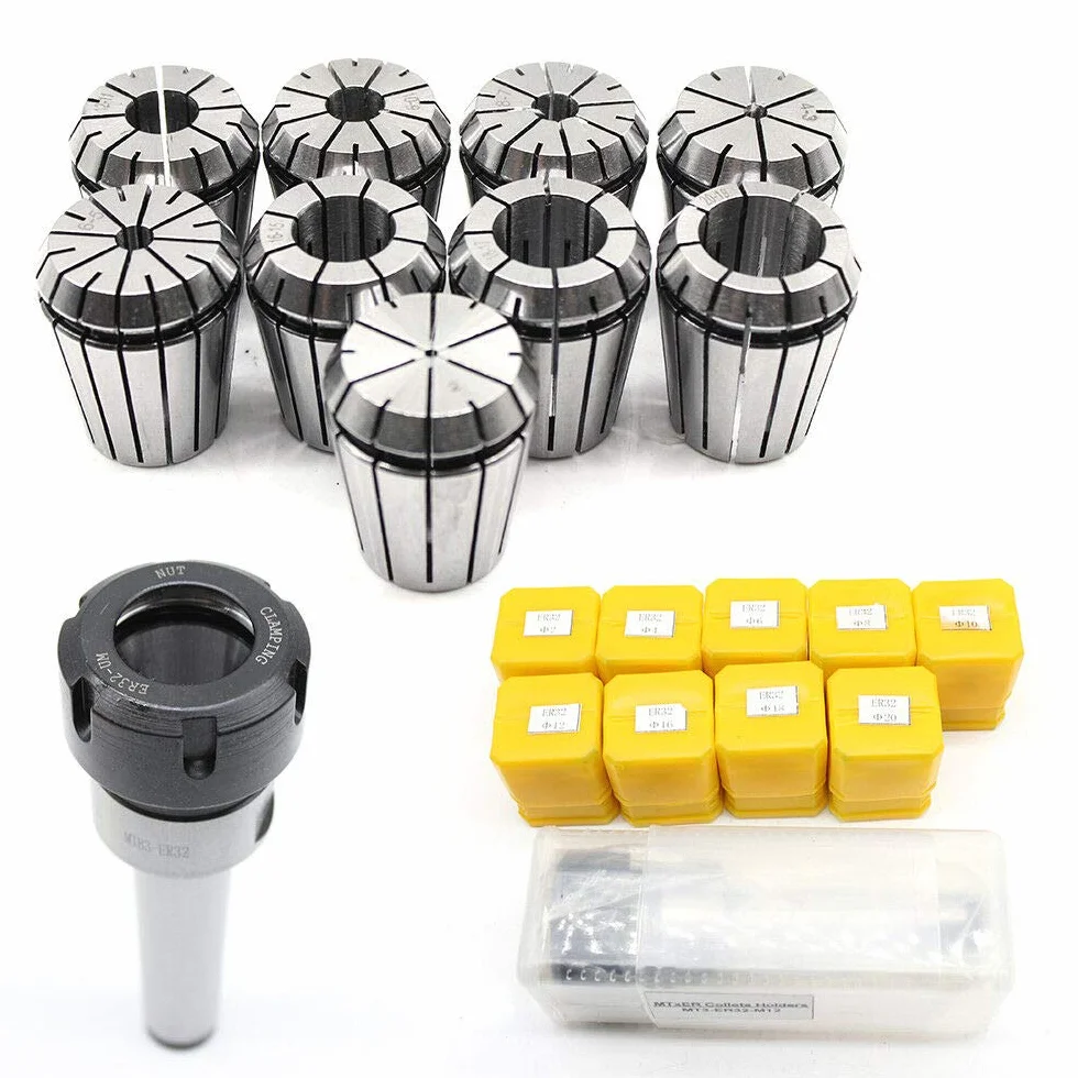 Spannzangenfutter MK3 ER32 + ER32 Spannzangen Satz 9 Stck/Spannzangen Aufnahme