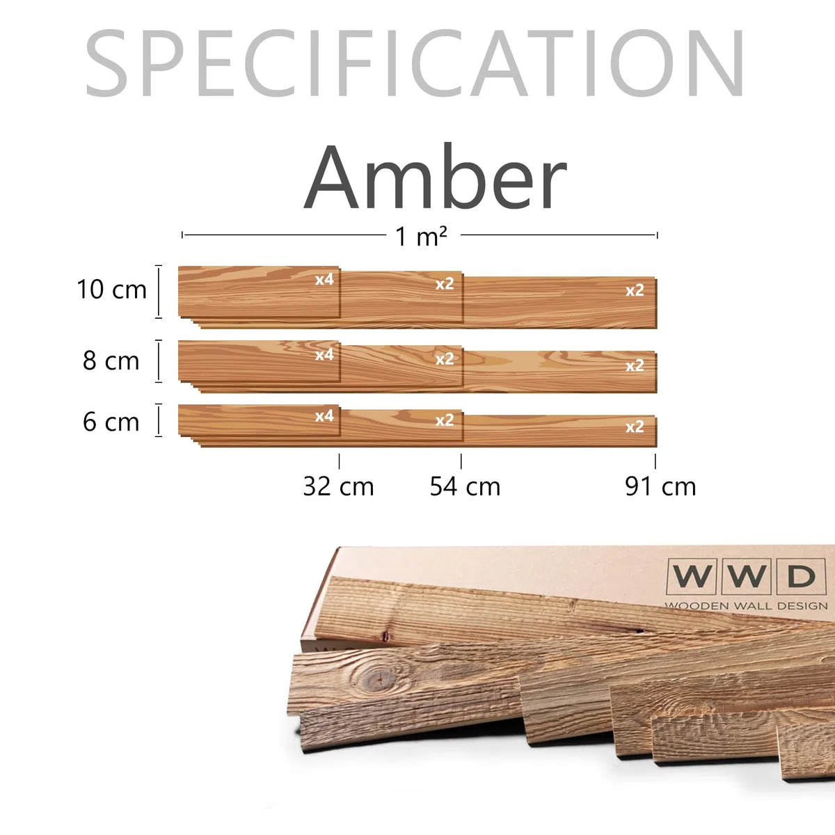 3D Wandpaneele aus Altholz | model Amber (Amber)