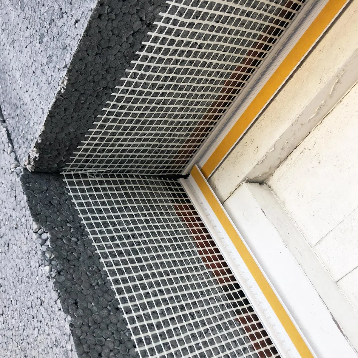 5 x Handelskönig Anputzleiste mit Gewebe 6 mm je 200 cm = 10 lfdm PVC Putz Laibungsprofil Fensterleiste mit Armierungsgewebe