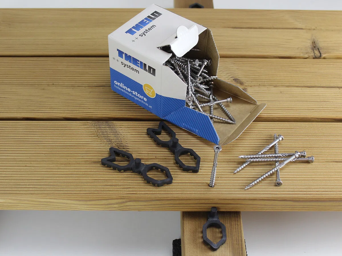 THEILO Terrassenschraube SopaFix Edelstahl Ø 5 mm Torx 25 (100/300 Stk., Ø 5 x 70 mm)