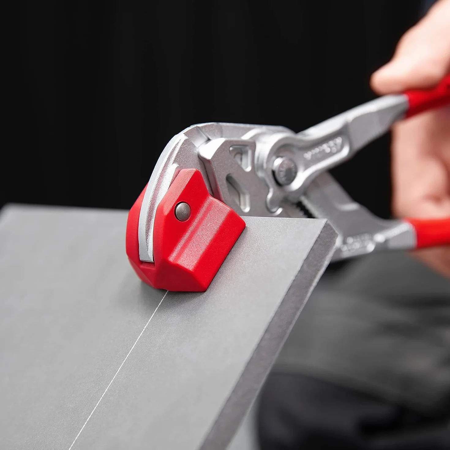 KNIPEX Fliesenbrechzange verchromt mit Kunststoff überzogen 250 mm, 91 13 250